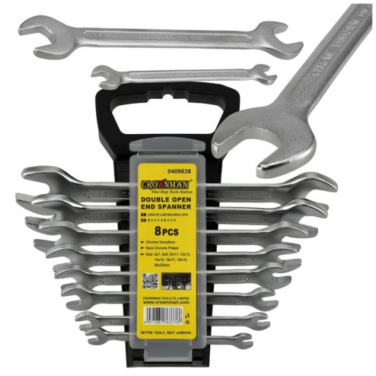 ZESTAW 8 SZTUK KLUCZY PŁASKICH