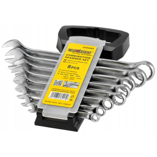 ZESTAW 8 SZTUK KLUCZY PŁASKO-OCZKOWYCH