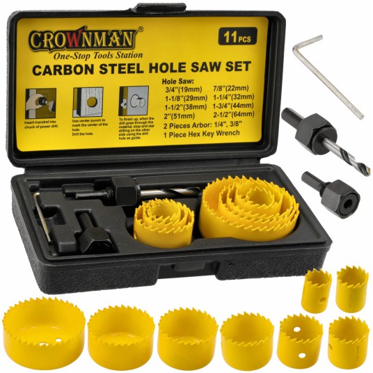 ZESTAW OTWORNIC KARBONOWYCH DO METALU