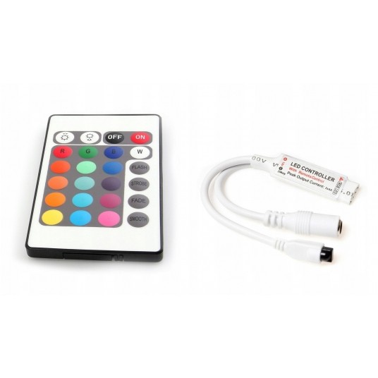 ZESTAW STEROWNIK + PILOT 24 PRZYCISKI RGB -zdjęcie numer 6