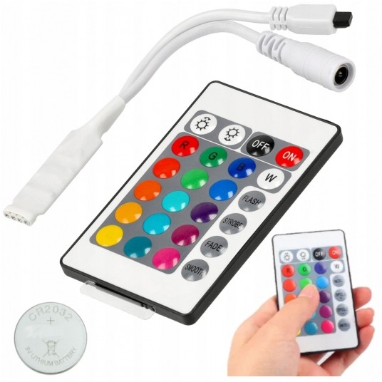 ZESTAW STEROWNIK + PILOT 24 PRZYCISKI RGB -zdjęcie numer 1