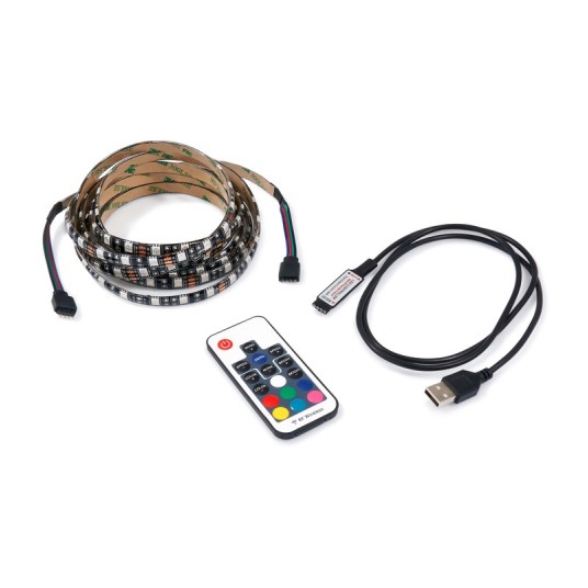 ZESTAW TAŚMA LED SMD 5V 14.4W RGB TV 3M