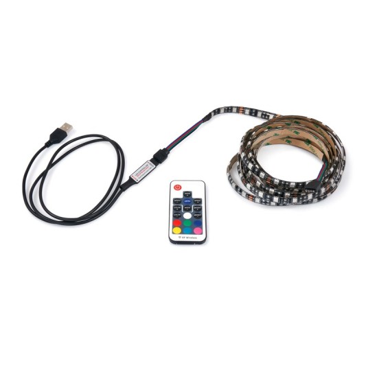 ZESTAW TAŚMA LED SMD 5V 14.4W RGB TV 3M