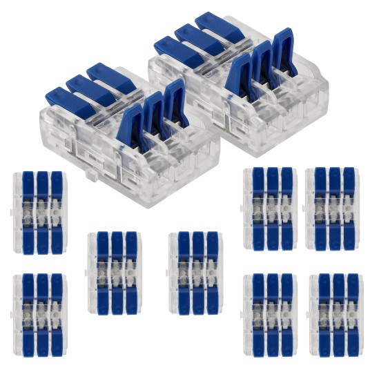 ZŁĄCZKA INSTALACYJNA PRZELOTOWA ZACISKOWA 3-TOROWA