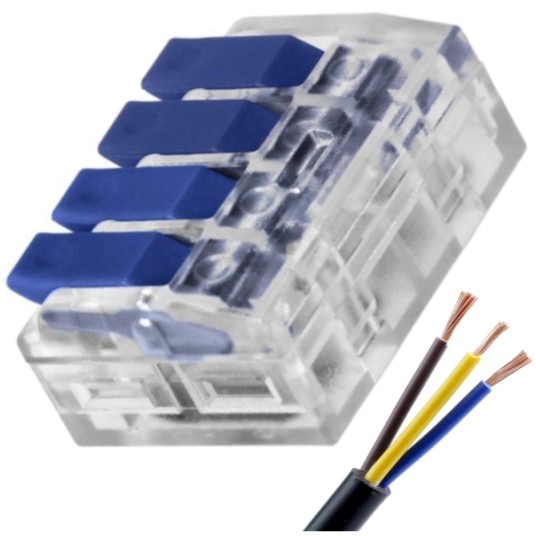 ZŁĄCZKA INSTALACYJNA ZACISKOWA 4-PRZEWODOWA/50szt