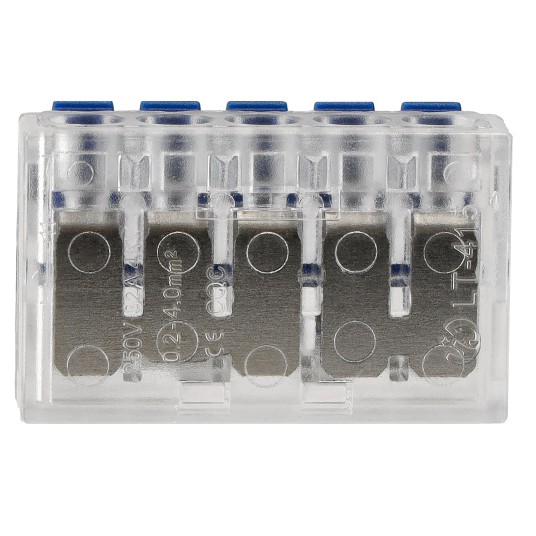 ZŁĄCZKA INSTALACYJNA ZACISKOWA 5-PRZEWODOWA/50szt