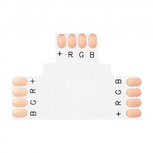 ZŁĄCZKA T DO TAŚM LED RGB 10MM 4PIN -zdjęcie numer 1