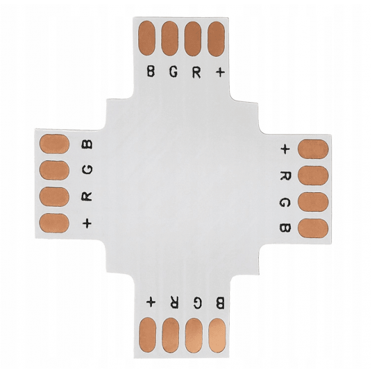 ZŁĄCZKA X DO TAŚM LED RGB 10MM 4PIN -zdjęcie numer 1