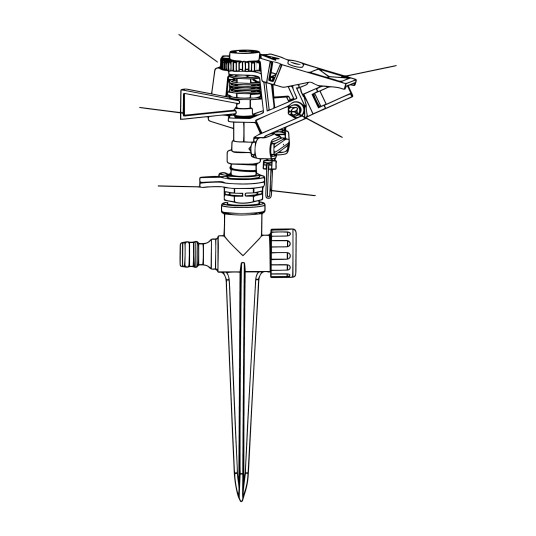 ZRASZACZ OBROTOWY NA PLASTIKOWEJ SZPILCE