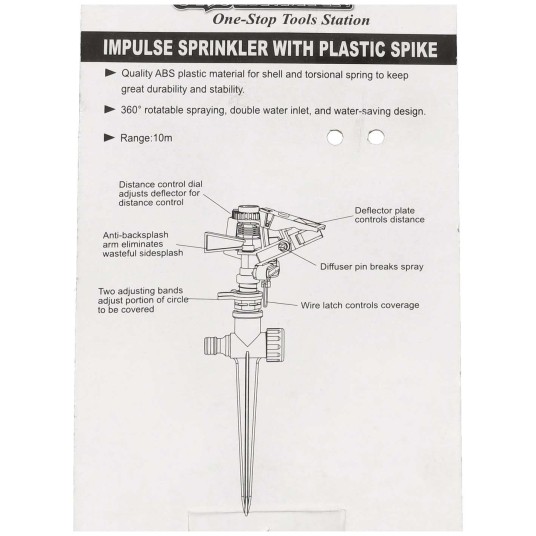 ZRASZACZ OBROTOWY NA PLASTIKOWEJ SZPILCE