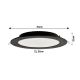 DOWNLIGHT P/T VIGO-R PC 18W NW CZARNY