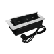 GNIAZDO DO BLATU 2X230V + 2XUSB ALUMINIUM -zdjęcie numer 1