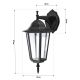 LAMPA ELEWACYJNA RETRO-G 1XE27 CZARNA