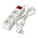 Przedłużacz 3 gniazda 1,5m z wlacznikim BIAŁY