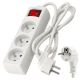 Przedłużacz 3 gniazda 1,5m z wlacznikim BIAŁY
