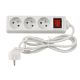 Przedłużacz 3 gniazda 1,5m z wlacznikim BIAŁY