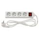 Przedłużacz 4 gniazda 1,5m z wlacznikim BIAŁY