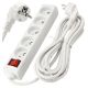 Przedłużacz 5 gniazda 5m z wlacznikim BIAŁY