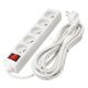 Przedłużacz 5 gniazda 5m z wlacznikim BIAŁY