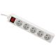 Przedłużacz 5 gniazda 5m z wlacznikim BIAŁY