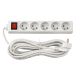 Przedłużacz 5 gniazda 5m z wlacznikim BIAŁY