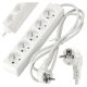 Przedłużacz zasilający 5 gniazda 1,5m BIAŁY