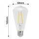 Żarówka LED E27 Filament ST64 8W 110lm/W 3000K