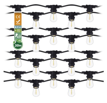 GIRLANDA 20M + 41 ŻARÓWEK 1W NW