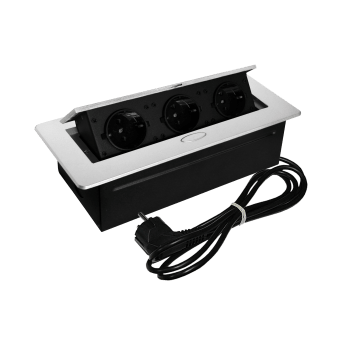 GNIAZDO DO BLATU 3X230V ALUMINIUM