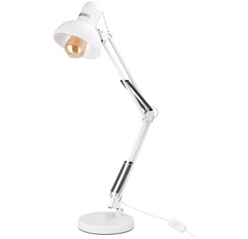 LAMPKA BIURKOWA PRAGA 1XE27 BIAŁA