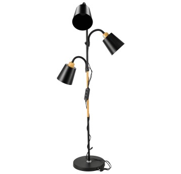 LAMPKA PODŁOGOWA SALZBURG 3XE27 CZARNA