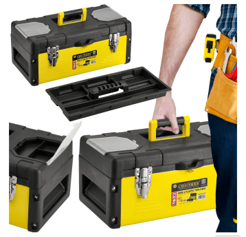 METALOWO PLASTIKOWA SKRZYNKA NARZĘDZIOWA