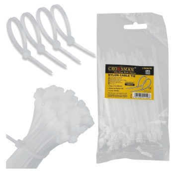 OPASKI KABLOWE NYLONOWE BIAŁE 2.5X100