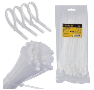 OPASKI KABLOWE NYLONOWE BIAŁE 4.8X200