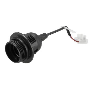 OPRAWKA E27 PLASTIKOWA Z KABLEM GWINT BLACK