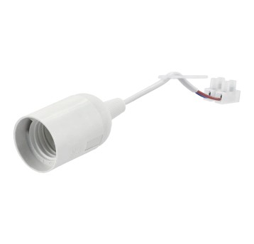 OPRAWKA E27 PLASTIKOWA Z KABLEM GWINT WHITE