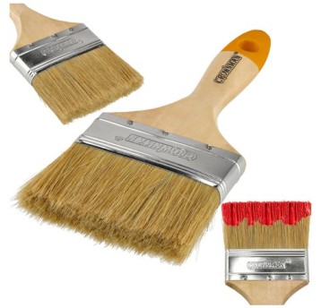 PĘDZEL MALARSKI Z DREWNIANĄ RĄCZKĄ 100MM