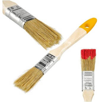 PĘDZEL MALARSKI Z DREWNIANĄ RĄCZKĄ 25MM