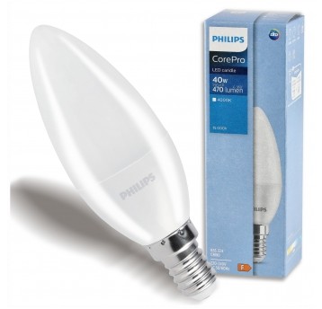 PHILIPS ŻARÓWKA E14 C37 5-40W NW 470LM 4000K COREPRO