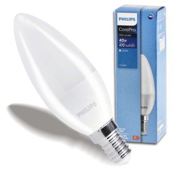 PHILIPS ŻARÓWKA E14 C37 5-40W WW 2700K COREPRO