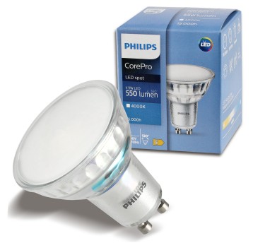 PHILIPS ŻARÓWKA GU10 4.9W 4000K COREPRO