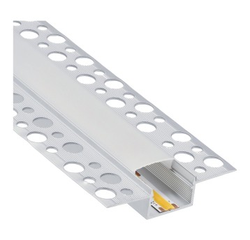 PROFIL DO PŁYT GK PODTYNKOWY SZEROKI 1M SREBRNY ANODOWANY+KLOSZ MLECZNY