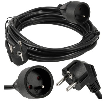 Przedłużacz 230V 5M CZARNY