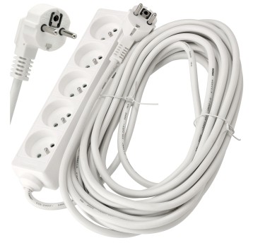 Przedłużacz zasilający 5 gniazda 10m