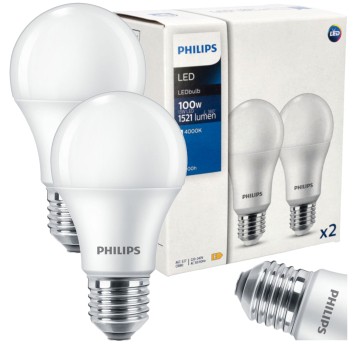 SET X2 ŻARÓWKA LED E27 13W NW 4000K PHILIPS