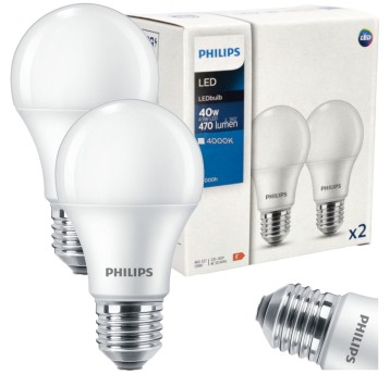 SET X2 ŻARÓWKA LED E27 4.9W NW 4000K PHILIPS