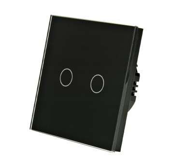 SHATI WŁĄCZNIK DOTYKOWY PODWÓJNY CZARNY
