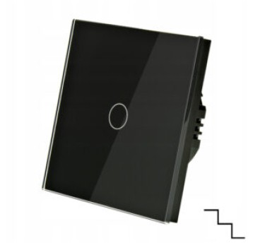 SHATI WŁĄCZNIK DOTYKOWY POJEDYNCZY SCHODOWY CZARNY