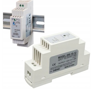 ZASILACZ LED NA SZYNĘ DIN 15W 12V