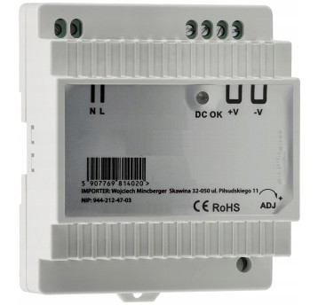 ZASILACZ LED NA SZYNĘ DIN 45W 24V